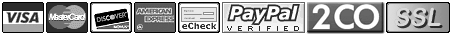 YAV accepts most major credit cards, PayPal, and 2 Checkout with SSL encrypted security.